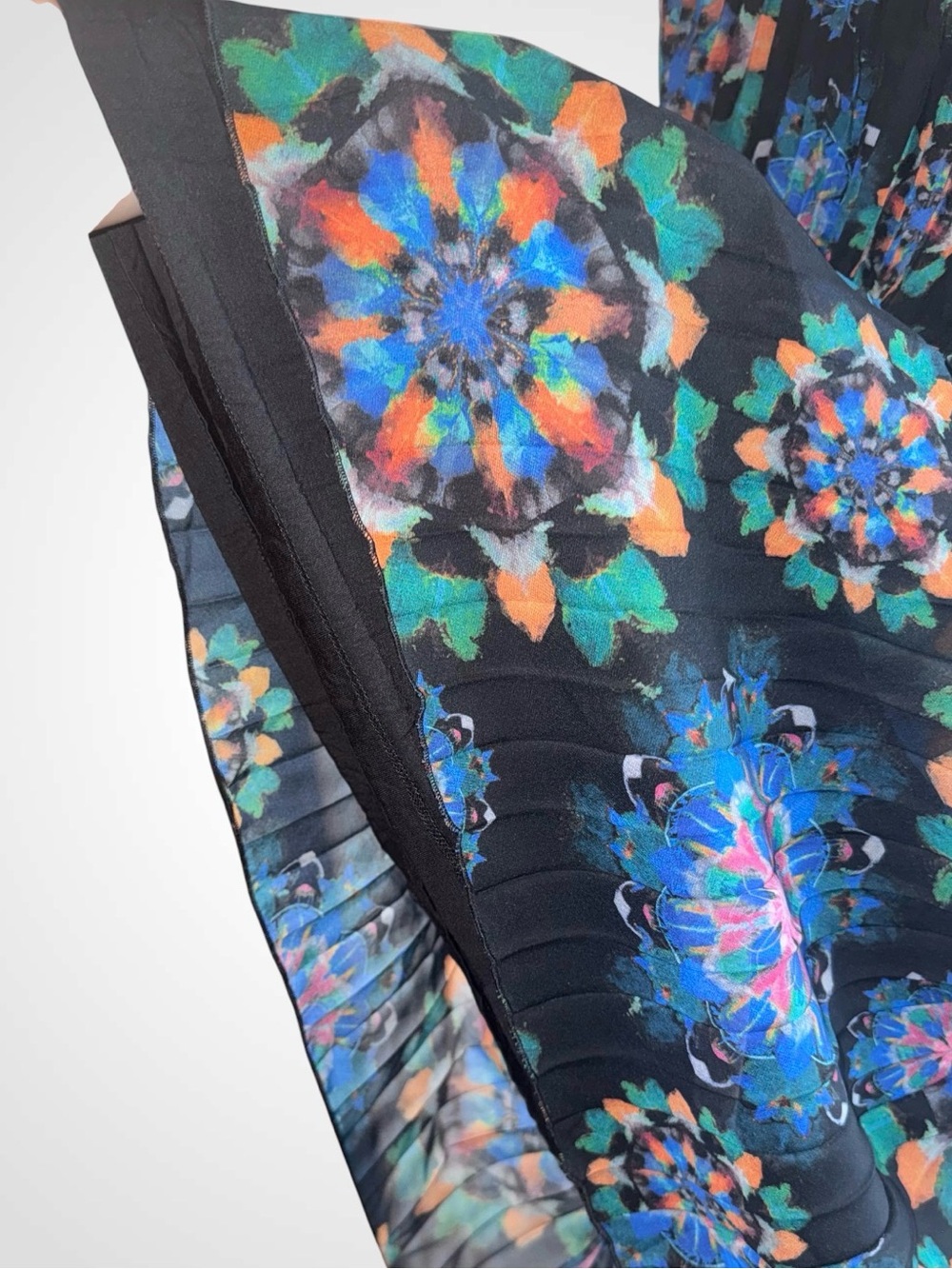 Desigual NWT Pleated Maxi Skirt Mandala Print Boho Festival Artwear IT Size 42 - Picture 8 of 14